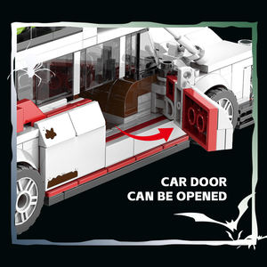 Jouet de construction en plastique ABS technique Creative <span class=keywords><strong>Ghostbusters</strong></span> ECTO-<span class=keywords><strong>1</strong></span>, blocs de construction de voiture de course, briques d'assemblage, 40 pièces - Product Image 6