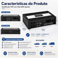 Amplificateur DSP 6 canaux, amplificateur de puissance numérique 4 canaux, égaliseur 31 bandes AKM du Japon, puissance maximale 4x120W, qualité d'usine supérieure
