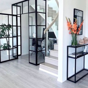 Hot bán thép và kính thiết kế cửa sổ và cửa ra vào rèn sắt nướng thiết kế cửa sổ thép - Product Image 4