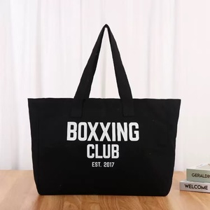 Black white patchwork canvas cotton custom logo large capacity inside EVA waterproof <b>teacher</b> <b>gift</b> tote <b>bag</b> - Product Image 5