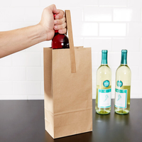 Servicio OEM ODM, Bolsa de Regalo para Botellas Altas, Bolsa de Transporte, Bolsa de Papel para Vino con Ventana de PVC, Personalizada, de Lujo, al por Mayor