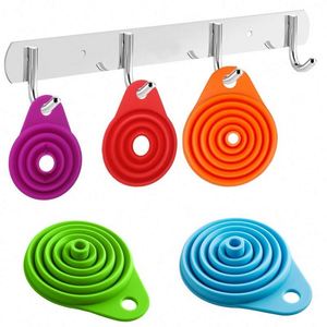 Oil Funnel Set for Kitchen Customized Flexible Coffee <b>Beer</b> Drinking Funnel Wholesale Small Mini Silicone Funnel - Product Image 6