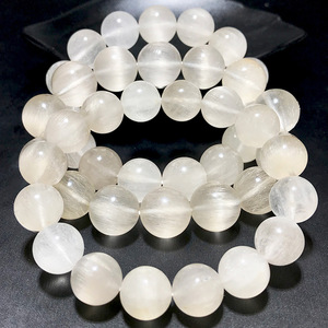 Pulsera de Cristal Natural, Cristal de Roca, Opalo Shunfa con Rutilo, para Hombre y Mujer, Blanca, Imagen Real - Product Image 3