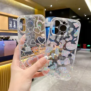 Funda moderna y elegante para teléfono móvil iPhone 14 pro Max, carcasa brillante con diseño de patrón láser para chica, o iPhone 14 13 12 11