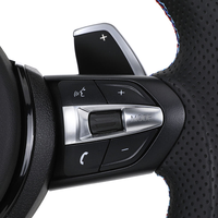 Volant sport M en cuir pleine fleur à fond plat et larges palettes pour BMW F10 F20 F30 M3 F80 M4 F82 M2 F87 M5 F90 X5 E70 E88 E90 E92