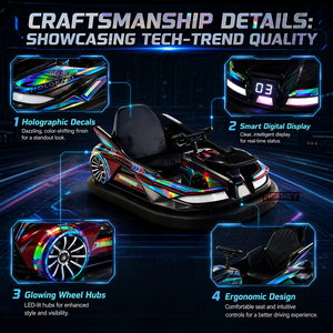 Karting Électrique Commercial <span class=keywords><strong>de</strong></span> Divertissement <span class=keywords><strong>à</strong></span> Effet Lumineux et d'Ombre, Personnalisable, pour Adultes et Enfants, <span class=keywords><strong>à</strong></span> Prix Abordable - Product Image 6