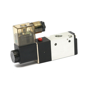 Bạc màu thiết bị đầu cuối hàng đầu dây 220VAC 3v210-08 solenoid van 1/4 inch khí nén <span class=keywords><strong>3</strong></span>/2 cách 12V <span class=keywords><strong>3</strong></span> cách van điện - Product Image 1
