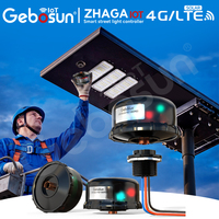 Contrôleur de variateur d'intensité GEBOSUN Zhaga IoT, solution solaire 4G/LTE, contrôle sans fil par application pour éclairage public intelligent avec détection de mouvement