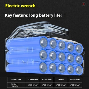 Clé à chocs sans balais 21V à couple élevé, rechargeable, avec batterie au lithium, entraînement 1/2 pouce, qualité industrielle, puissante pour la réparation automobile - Product Image 4