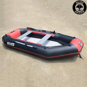 Perahu Karet Tiup Solarmarine <span class=keywords><strong>3.3</strong></span> M 5 Orang, Lantai Air Deck PVC, Proses Las Panas 100% Tanpa Lem, Kayak Memancing untuk Bermain Air Keluarga - Product Image 4