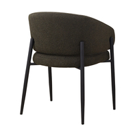 Chaises de salle à manger contemporaines en velours légères avec pieds en acier inoxydable argenté pour la maison, le bureau et l'appartement