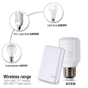 Bộ Chuyển Đổi Bóng Đèn <span class=keywords><strong>E26</strong></span> <span class=keywords><strong>E27</strong></span> Tương Thích Với Alexa APP Giá Đỡ Bóng Đèn Led Điều Khiển Từ Xa Không Dây Ổ Cắm Đèn Led <span class=keywords><strong>WiFi</strong></span> Thông Minh - Product Image 2