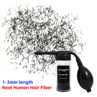 Poudre de Kératine Bio 100% Naturelle pour Épaississement Capillaire, Fibres de Cheveux Humains Réelles, Spray Fixateur Coiffant avec Applicateur pour la Repousse des Cheveux