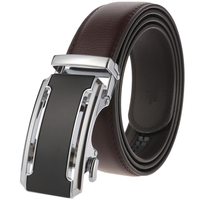 LY36-22323-1 Nouvelle ceinture en cuir à deux couches pour hommes d'affaires avec boucle automatique