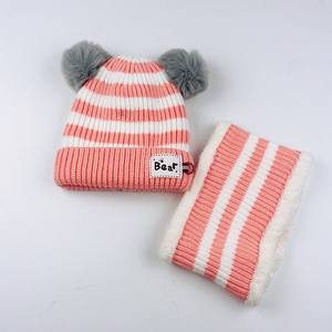 Conjunto de bufanda de gorro para bebé, conjunto de gorro de invierno y calentador de <span class=keywords><strong>cuello</strong></span> para niñas y niños pequeños, gorros de invierno cálidos con forro polar - Product Image 6