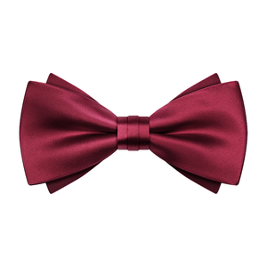 Papillon Stile Inglese-Coreano per Matrimoni Formali, Papillon Rosso e Nero per Testimoni e Sposi - Product Image 4