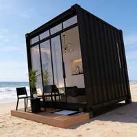 Maison conteneur préfabriquée certifiée CE, 20 pieds, en acier, pliable, avec chambre à coucher, pour la vie en plein air