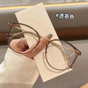 Montures de lunettes anti-lumière bleue rondes pour femmes Qianai, taille moyenne, verres en acétate, pont nasal standard, origine Taizhou P3 22054 - Product Image 3