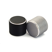 Bouton de commande rotatif en aluminium noir/gris de 15 mm de diamètre avec axe à 6 dents pour encodeur, interrupteur, haut-parleur