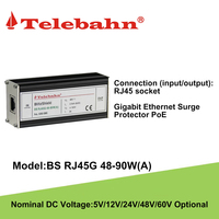 Protecteur de surtension Ethernet Gigabit 90W 48V PoE CAT6, dispositifs de protection contre les surtensions de données, SPD
