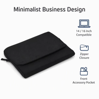 Housse de protection pour ordinateur portable 14-16 pouces avec poche avant pour accessoires, antichoc, en stock, logo personnalisé
