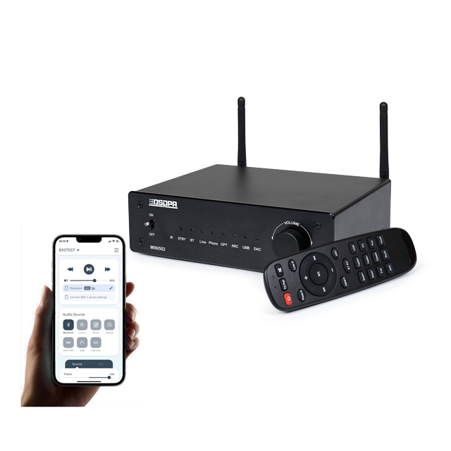 Dual Channel App Control Home Theater Music Power Amplifier