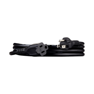 Cable de Extensión Eléctrico de 3 Clavijas, 13A, PVC, Negro, 6 pies, Impermeable IP65, Nema 5-15P, Calibre 12, para Uso Básico - Product Image 1