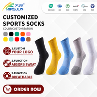 Chaussettes de sport en coton épais écologiques pour l'automne, chaussettes de basket-ball, logo personnalisable, absorption des chocs, chaussettes de sport