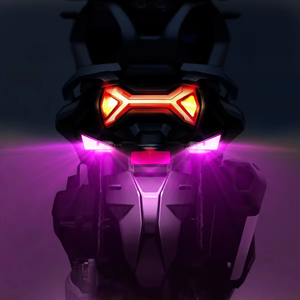 12V LED xe máy xe hệ thống chiếu sáng tam giác ma quỷ EAGLE mắt đèn màu đỏ màu xanh hổ phách cho xe accesorios Para moto xe máy - Product Image 5