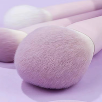 Ensemble de 10 pinceaux plats portables pour le maquillage du visage et des yeux – Correcteur, sourcils, fard à paupières, poudre libre, blush – Vente en gros