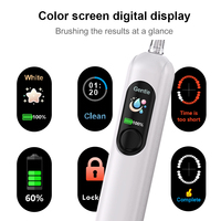 Brosse à dents électrique sonique professionnelle OEM avec écran LCD numérique, détection intelligente de la pression et oscillation par balayage ondulatoire