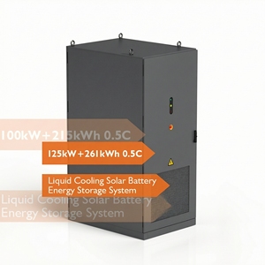 Conteneur de stockage d'énergie industriel et commercial 5 MW, armoire de batteries LiFePO4 100 kW 125 kW 200 kW 261 kWh 1 MW avec refroidissement, solaire H - Product Image 1