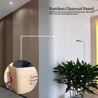 Nouveau produit : panneau mural flexible, imperméable, en WPC, fibre de bambou, placage de bois de bambou pour appartement et hôtel