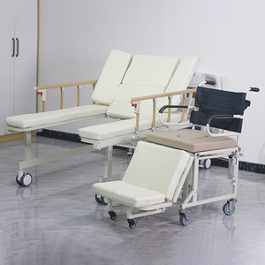 Wheelchair Nursing <b>Bed</b> Split Design <b>For</b> Elderly Hospital Use With Adjustable <b>Backrest</b> And Wheels - Product Image 1