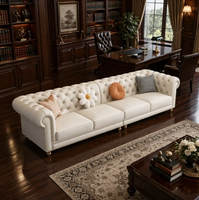 Ensemble de meubles classiques de luxe léger en cuir, style moderne, OEM/ODM, pour bureau et hôtel, inclinables, 1, 2 ou 3 places, design italien blanc de luxe