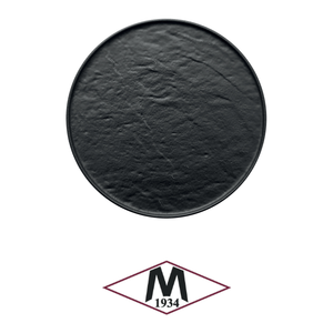 Plateau de service rond noir effet pierre Ø 22 cm avec bord en porcelaine M1934 - Product Image 4