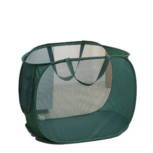 Mesh Laundry <b>Basket</b> 58x36cm <b>Foldable</b> Rectangular Clothing Organizer for Bathroom Household Use - Product Image 5