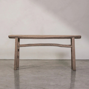 Banco de Madera Minimalista Moderno, Mueble de Madera Sólida para Interiores, para Comedor, Cocina, Entrada, Sala de Estar, con Acabado Liso - Product Image 1
