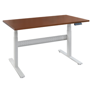 Bureau informatique électrique ergonomique à double moteur, réglable en hauteur, pour position assise ou debout, mobilier de bureau - Product Image 1