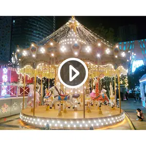 Prezzo a buon mercato attrezzature per parchi di attrazione per luna Park bambini Carrusel Horse Luxury Merry Go Round Carousel Ride in vendita