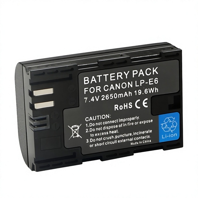 LP-E6 Rechargeable Lithium Camera Battery Compatible with for EOS 80D 90D 5D3 5D4 6D2 7D R5 and R6 in Stock