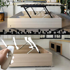 Умная моторизованная кровать для хранения, современный дизайн, с многофункциональным металлическим каркасом, газовый стабильный фанерный чехол для гостиной - Product Image 3