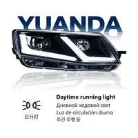 Phare LED Skoda Octavia A7 à double lentille DRL 12V, kit de modernisation pour phare avant 2015-2017