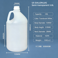 Jug Plastik Bulat Tebal Food Grade US 1 Galon, Ember dengan Pegangan Samping 3.8L, Wadah Kemasan Tinta / Pewangi / Hidrosol