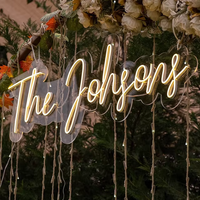 LED néon colorée personnalisable décoration de fête de mariage d'événement taille personnalisée LED tube enseigne néon acrylique enseignes électroniques
