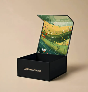 Изготовленная на заказ фабрика печати Роскошная матовая черная бумага жесткая картонная игрушка упаковка Магнитная крышка подарочная коробка - Product Image 4