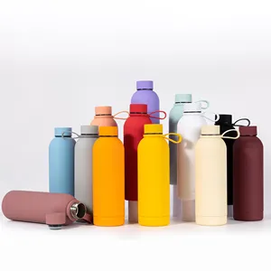 AXP botol air minum olahraga, botol air minum vakum terisolasi, tutup sekrup sentuh lembut, dapat dipakai ulang Olahraga, 500ml 750ml 1000ml