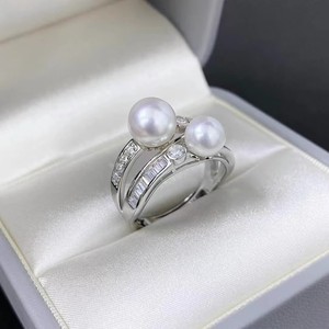 10540 S925 Silver Ring <b>Holder</b> DIY Pearl Accessory <b>Bow</b> Decoration for 9-11mm Beads 6mm Size Findings Type Exclusive for Women - Product Image 4