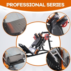 Máquina de gimnasio multifuncional 2 en 1 para prensa de piernas y sentadillas <span class=keywords><strong>hack</strong></span>, con carga de placas, de acero de alta resistencia - Product Image 4