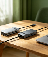Adaptor Multiport Logam Tipe C 5 in 1 dengan Hub USB-C, 4K 30Hz, 100W PD, USB 3.0 untuk MacBook Laptop 1.4 Stock